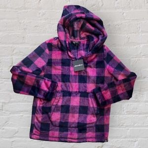 NWT: Eddie Bauer Quest Fleece Hooded Pullover, Size L (14)